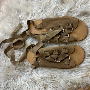 Women’s free people wrap around sandals